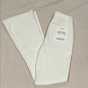 Frame Le Super High Flare White Jeans